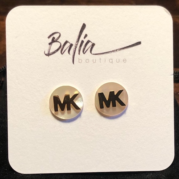 Michael Kors Mother of Pearl Stud Earrings - Picture 5 of 6